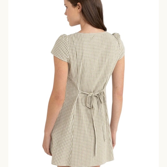Rhythm Lola Check Cap Sleeve Mini Dress - Picture 4 of 5